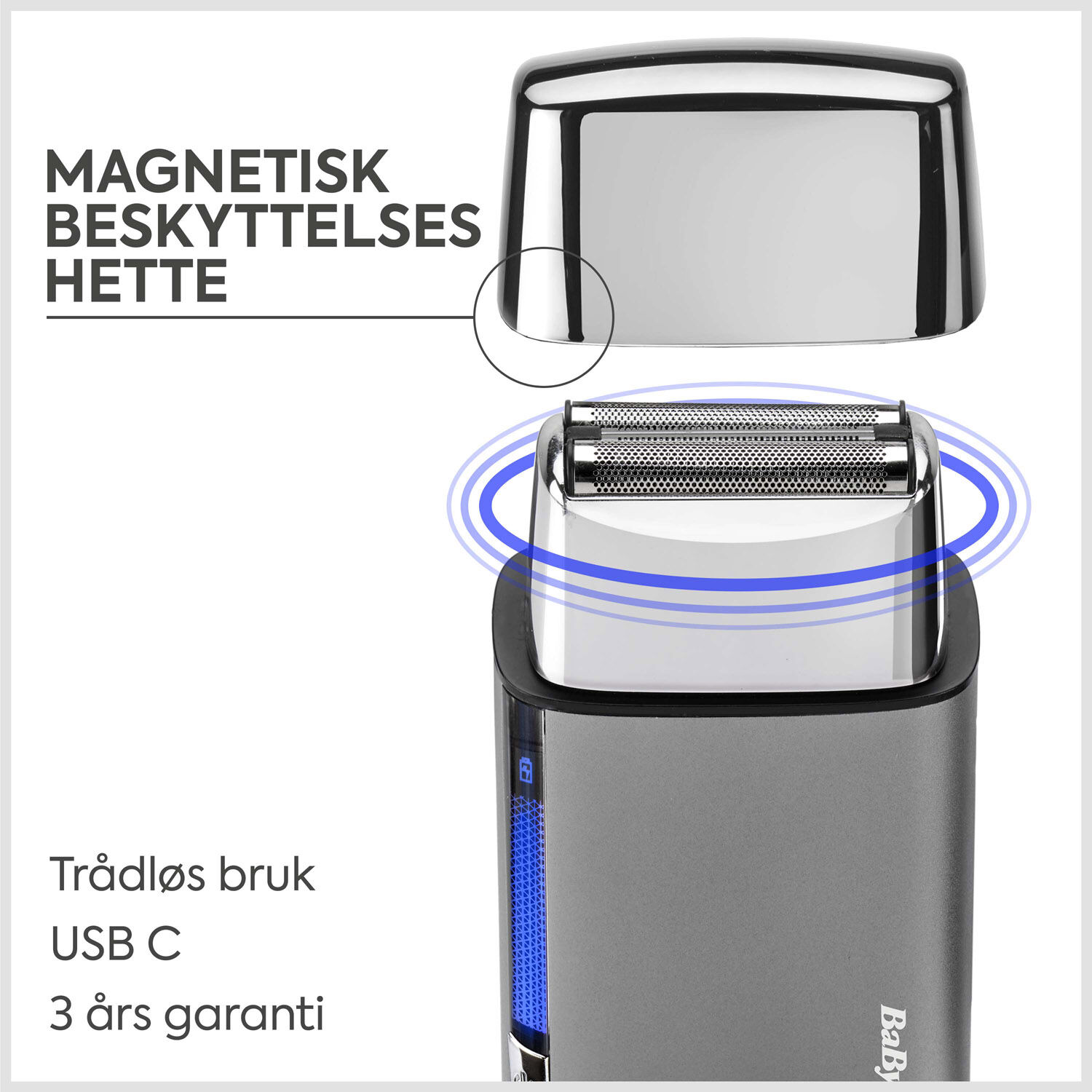 Super-X Metal Series Double Foil Shaver (Silver)